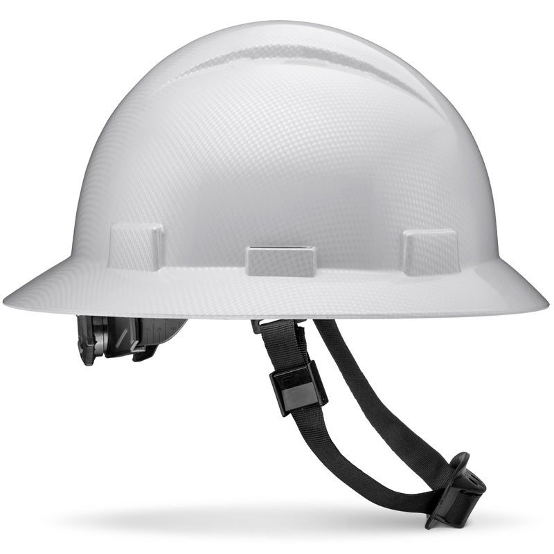 Acerpal Updated Full Brim Hard Hat, Light Grey Carbon Fiber Gloss, Padded, OSHA Construction Safety Approved Hardhats, Hard Hats for Men, Cascos De Construccion Helmet. - Image 1